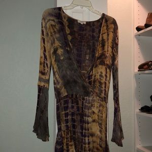 Umgee Tie-Dye Bell-Sleeved Romper